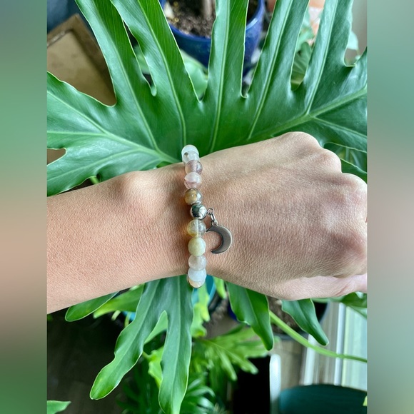 Jewelry - Fluorite - Agate - Rose Quartz bracelet